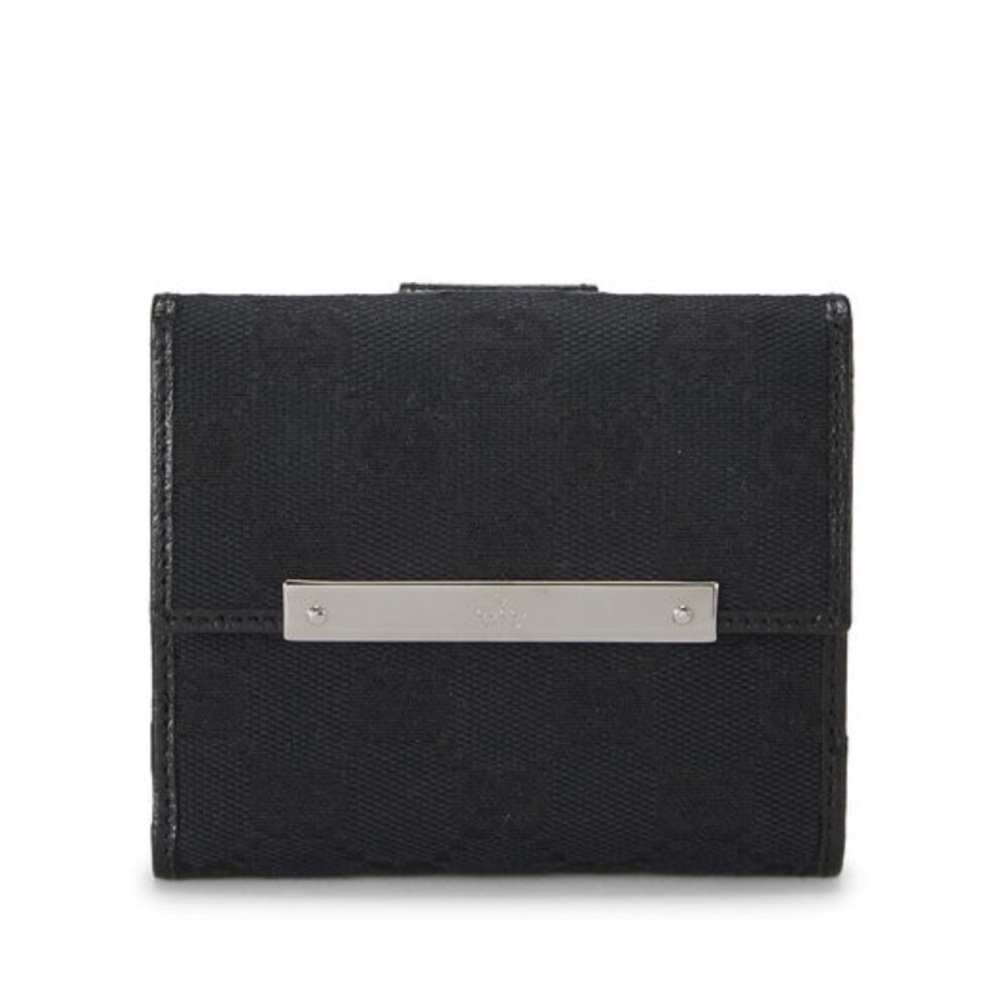 Gucci Black Canvas/leather Wallet🖤